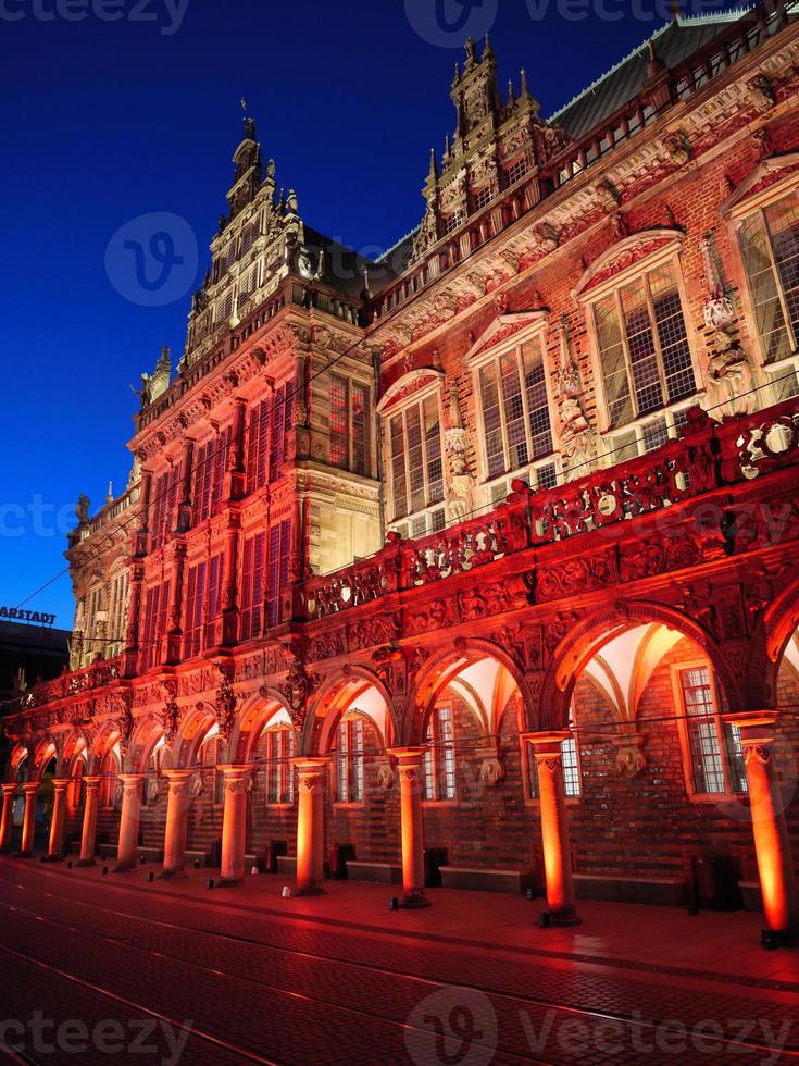 the city of Bremen at night photo