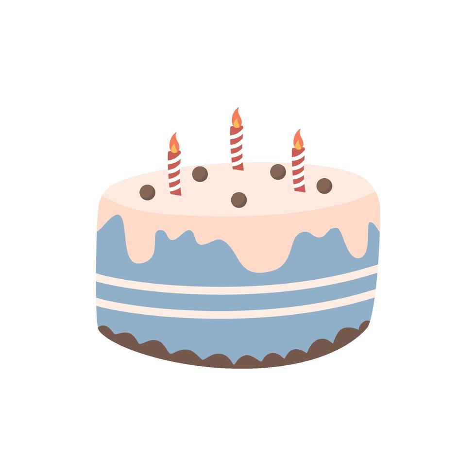 Birthday cake with candles vector