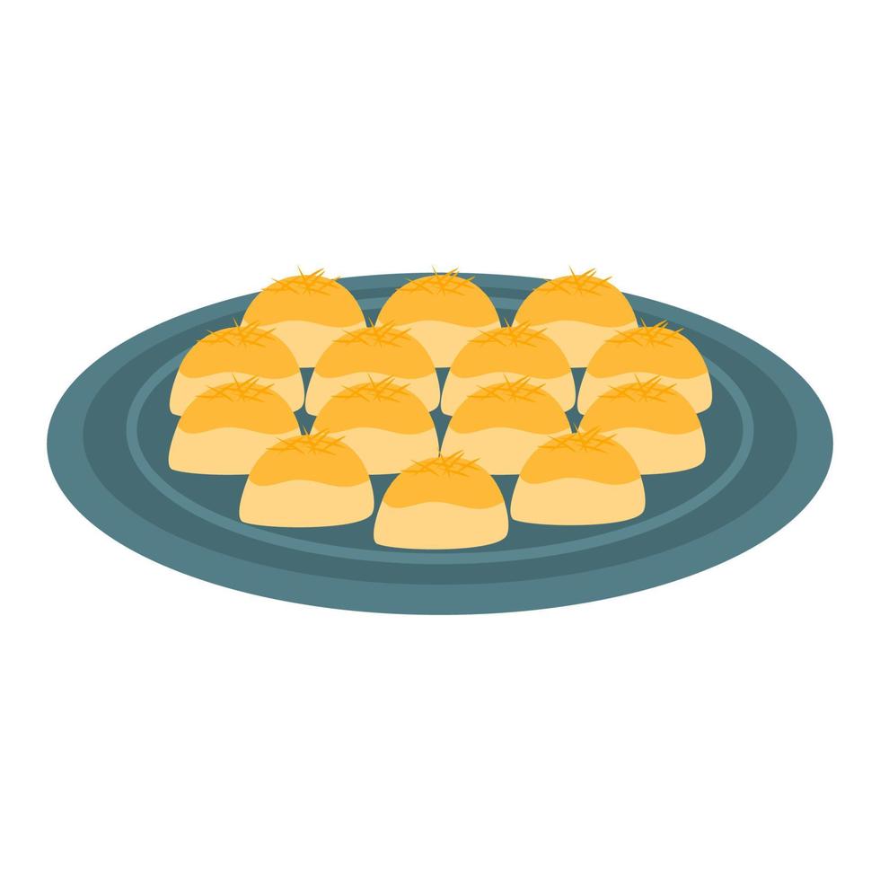 nastar cookies on plate vector