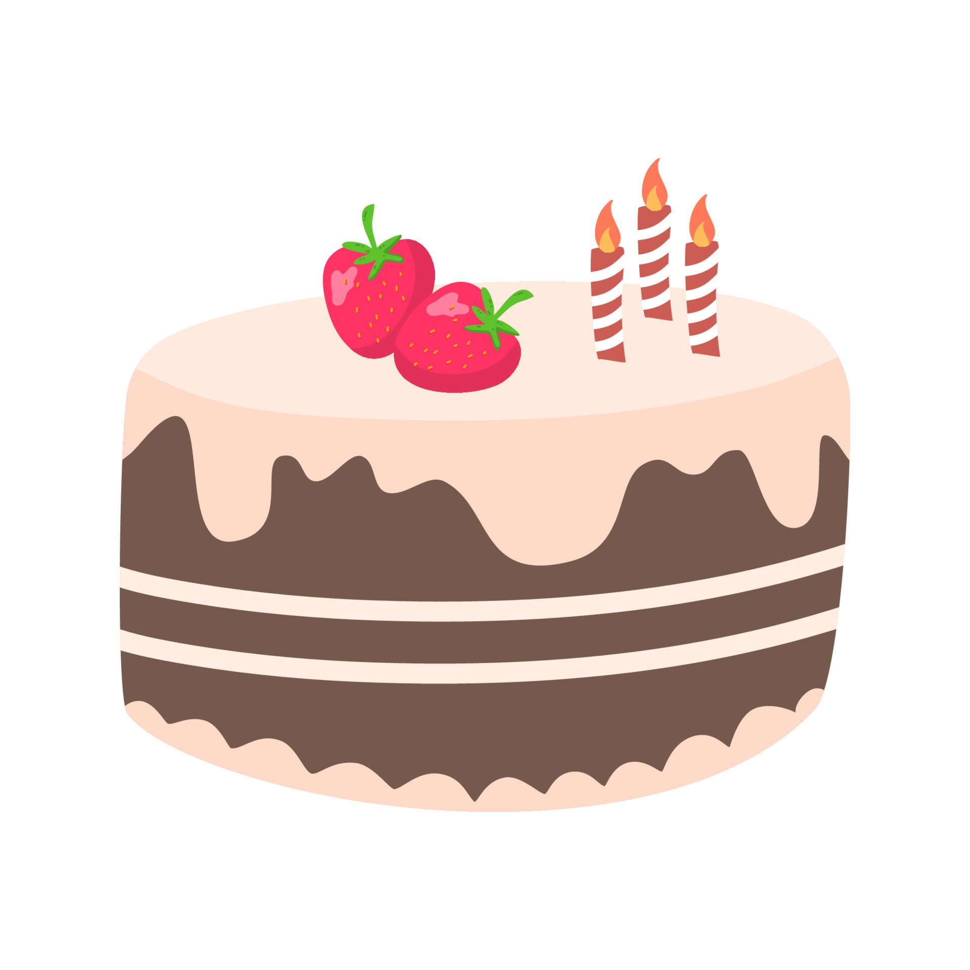 delicioso pastel de cumpleaños con fresa 7418155 Vector en Vecteezy