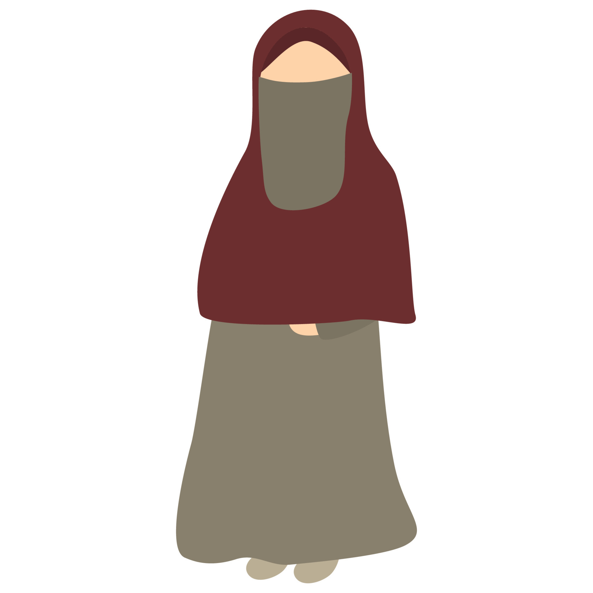 Beautiful woman in hijab with niqab 7418299 Vector Art at Vecteezy
