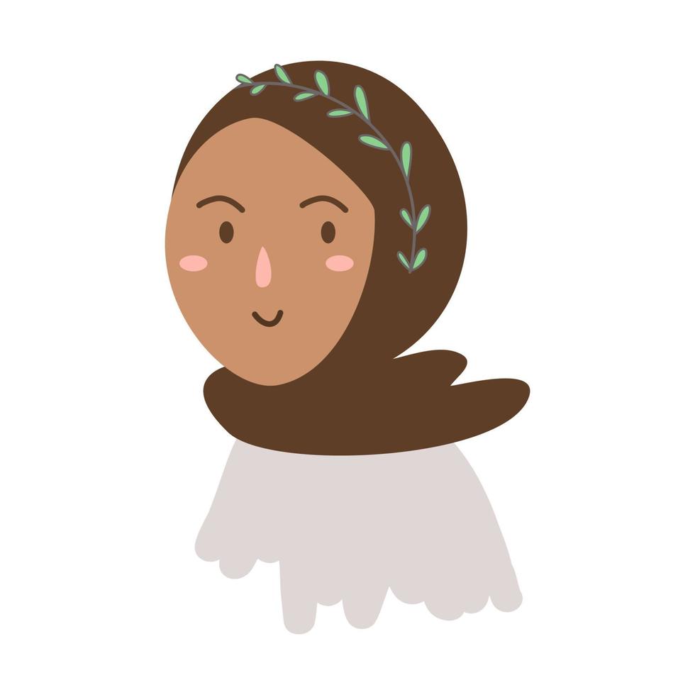 Young muslim woman wearing hijab vector