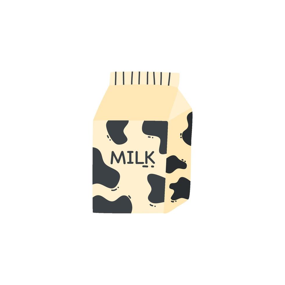 Milk in cardboard package vector