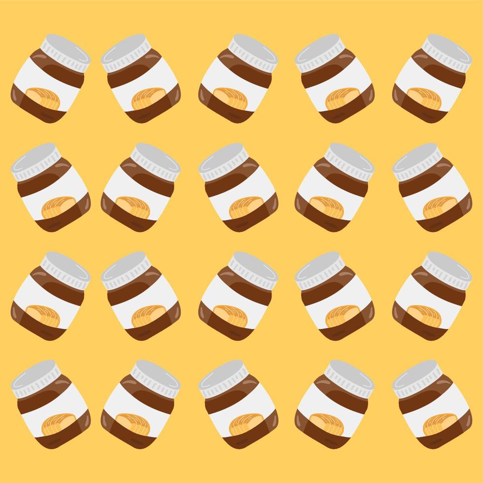 Hand drawn peanut butter seamless pattern vector