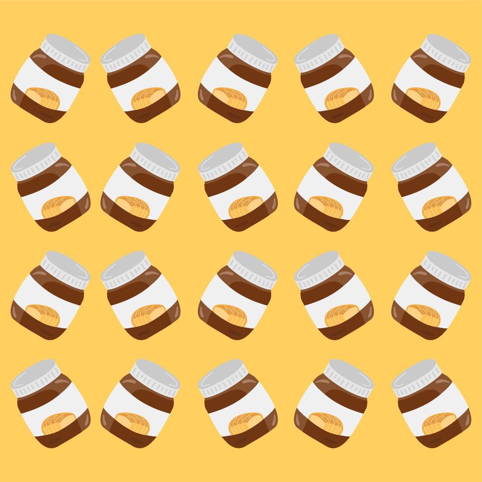 Hand drawn peanut butter seamless pattern vector