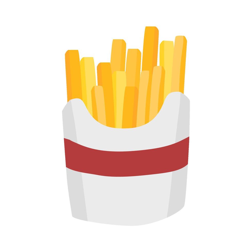 delicious french fries vector