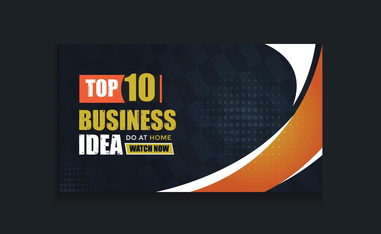 Creative Business Video Thumbnail Design Template Vector