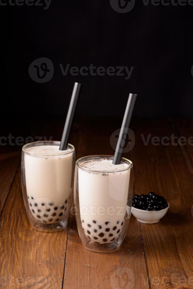 té con leche de taiwán con burbuja foto