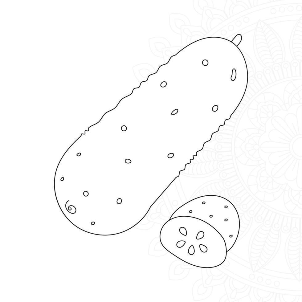 Jackfruit Coloring Pages for Kids vector