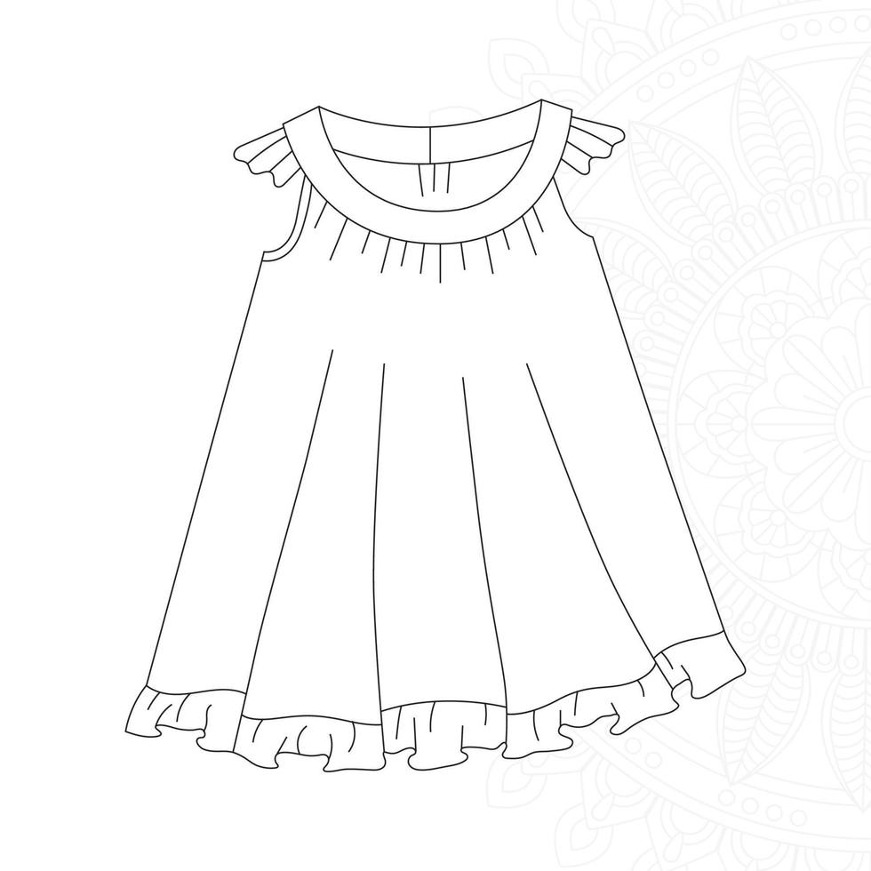 Dresh Coloring Pages For Kids vector
