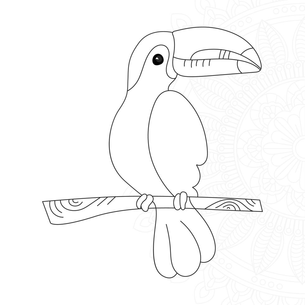 pájaros para colorear para niños vector