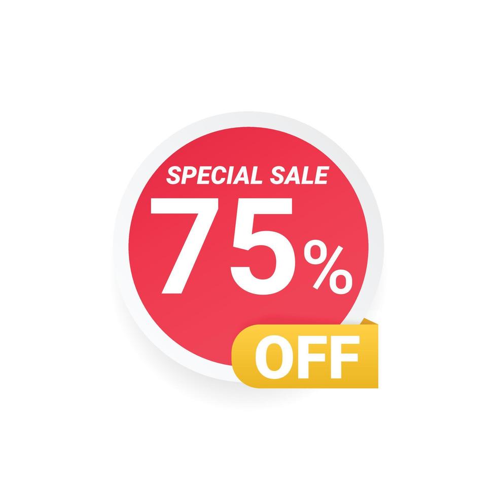 Special offer sale tag discount isolated in white background vector