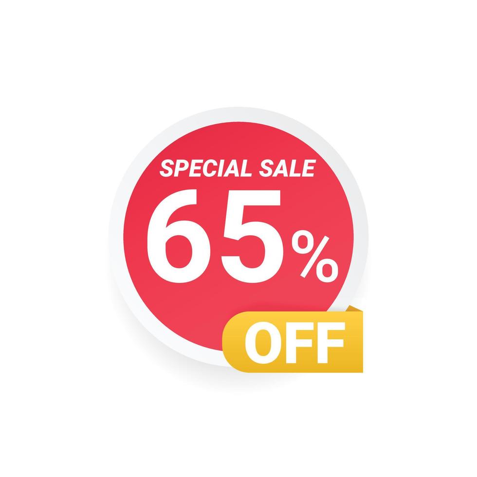 Special offer sale tag discount isolated in white background vector