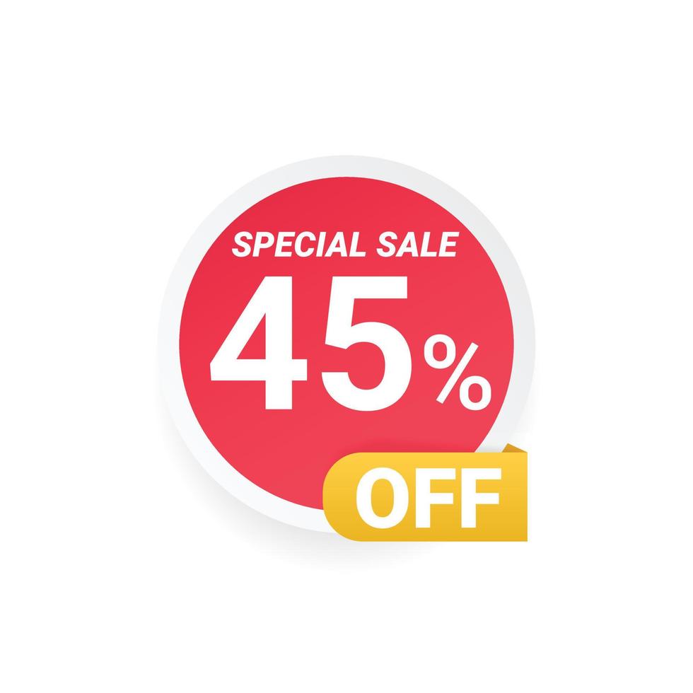 Special offer sale tag discount isolated in white background vector