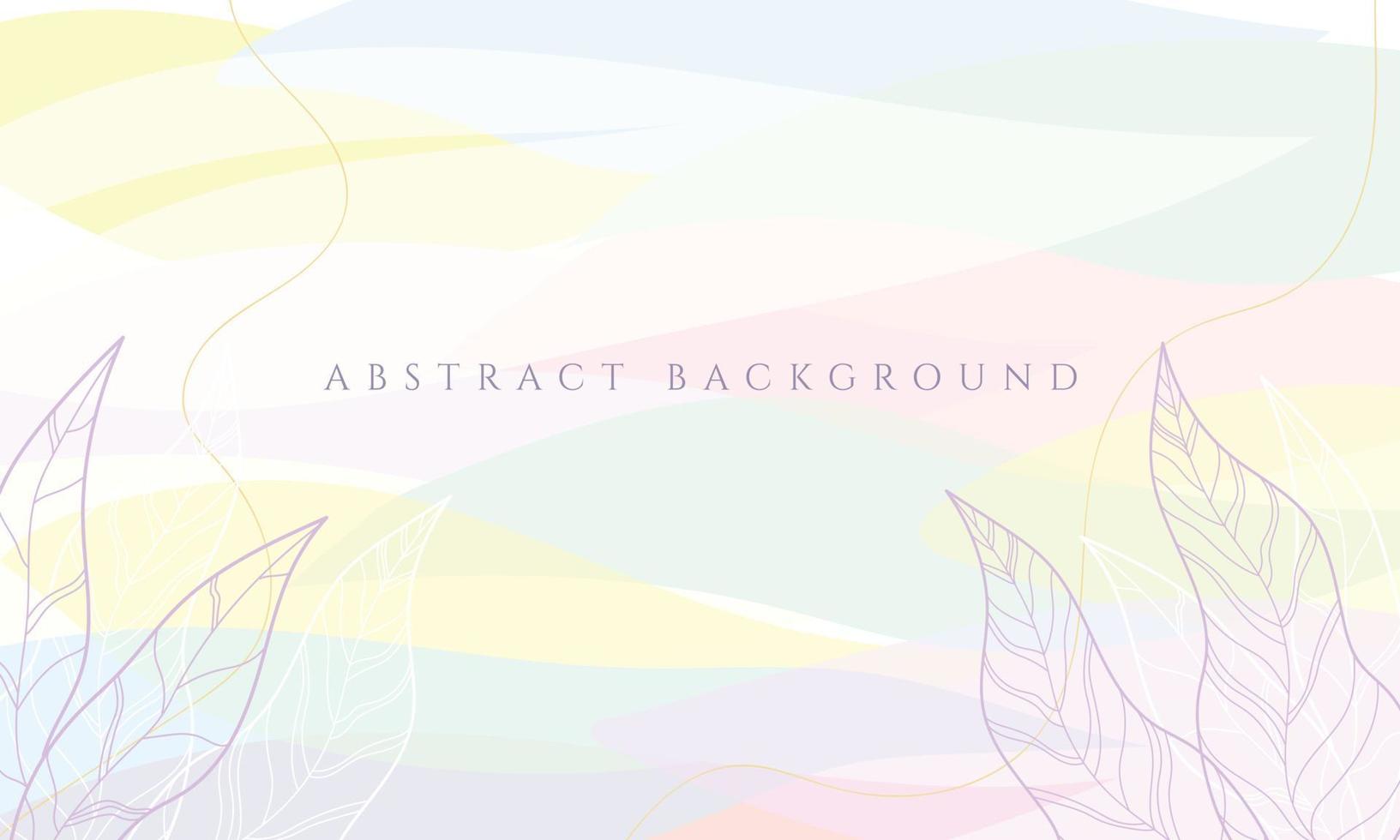 Botanical banner with organic shapes background vector