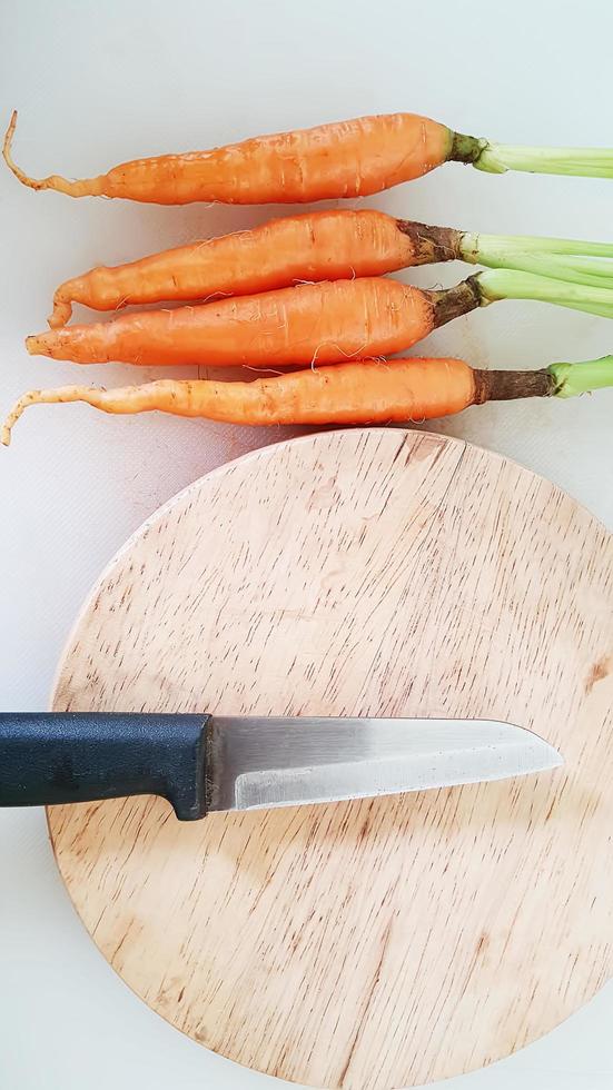 The baby carrot on the chopping block. photo