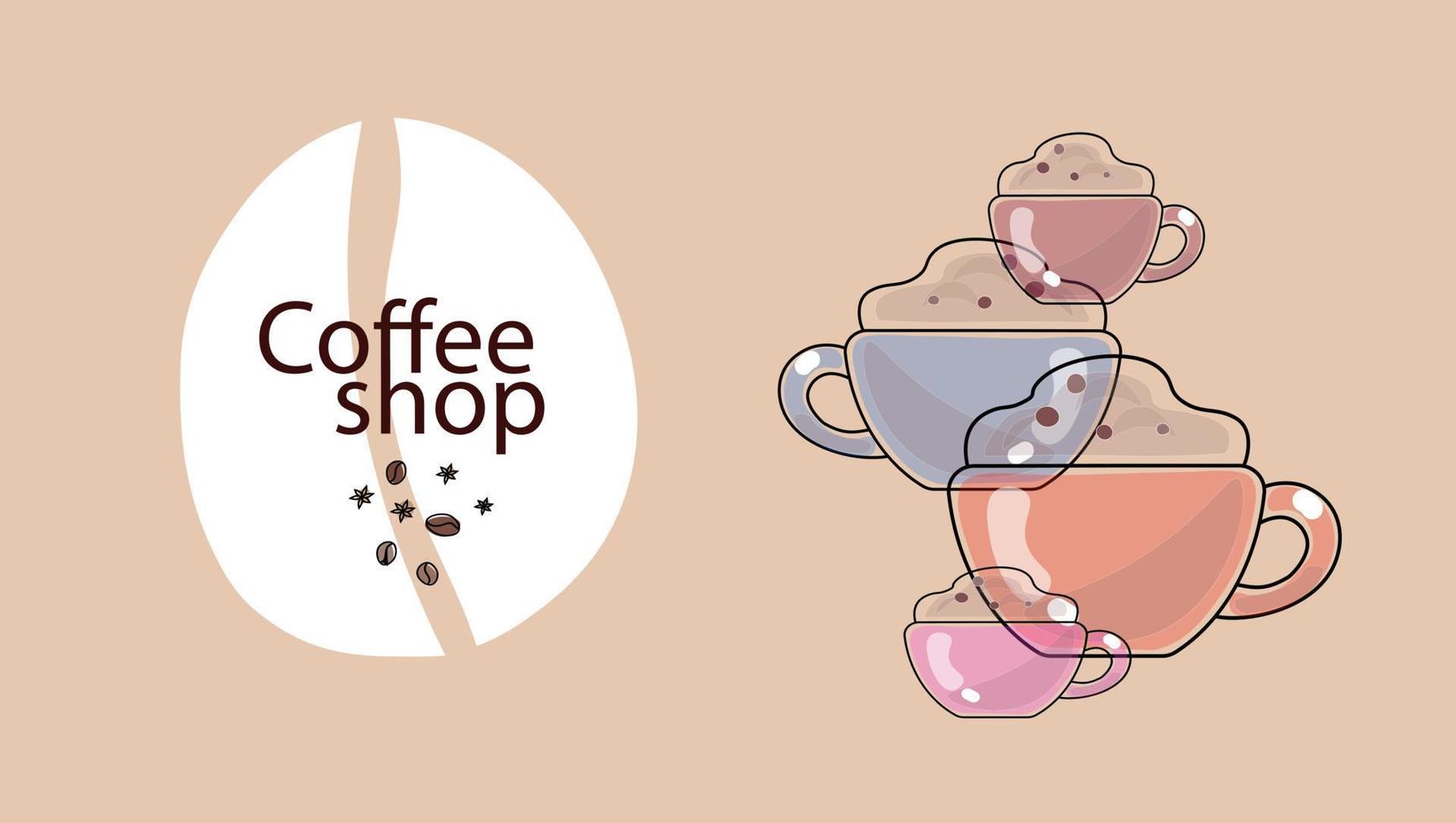 Coffee shop banner. Vector illustration.