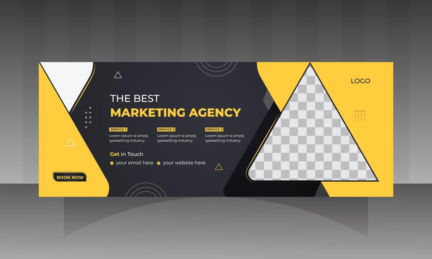 Social media cover design vector