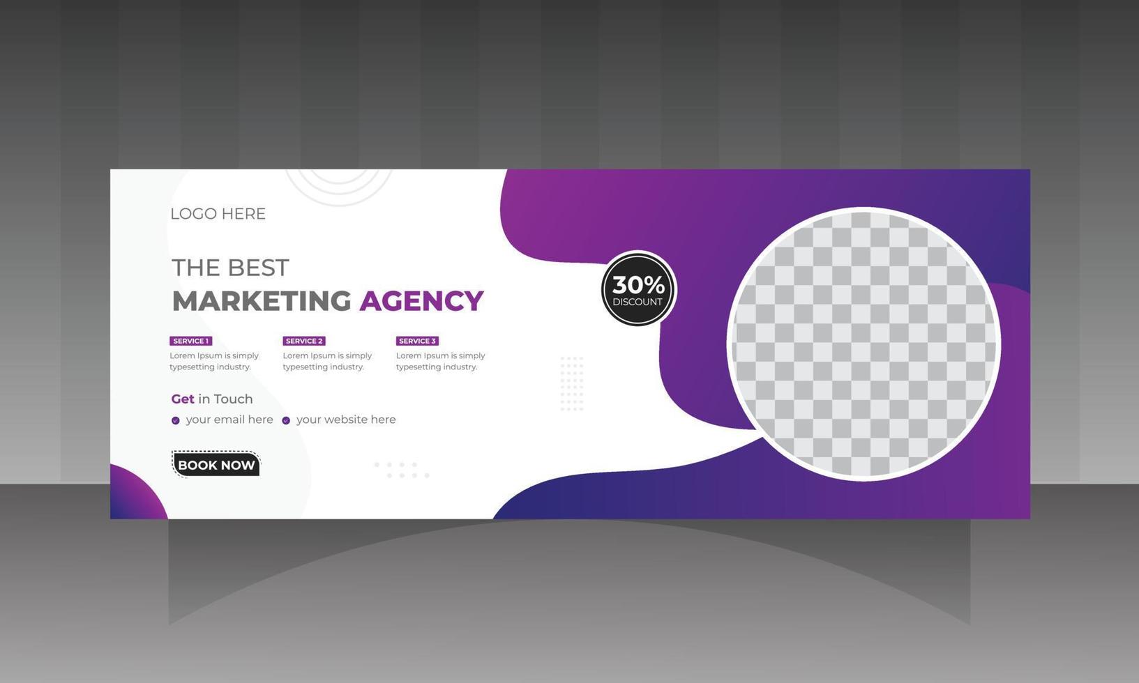 Social media cover design vector