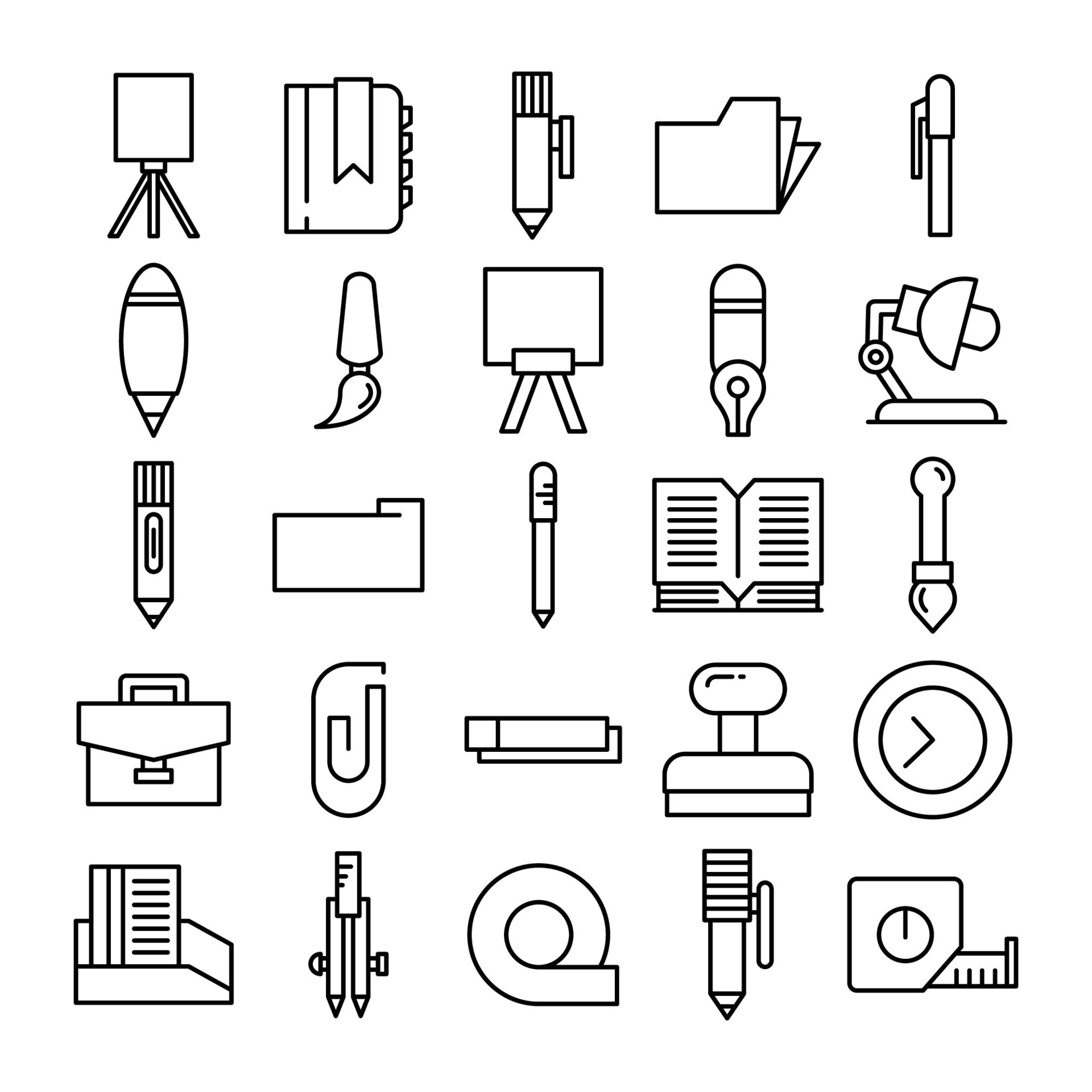 Office supply stationery school tools icons Vector Image