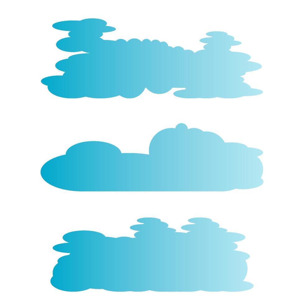 paisaje de nubes azules e ilustración de burbujas vector