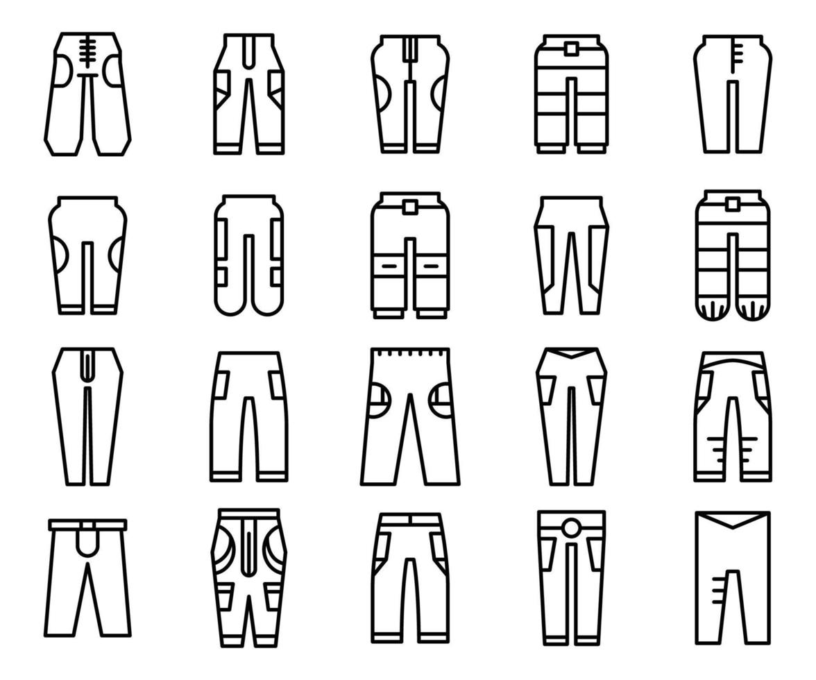 trouser pants icons 7420914 Vector Art at Vecteezy