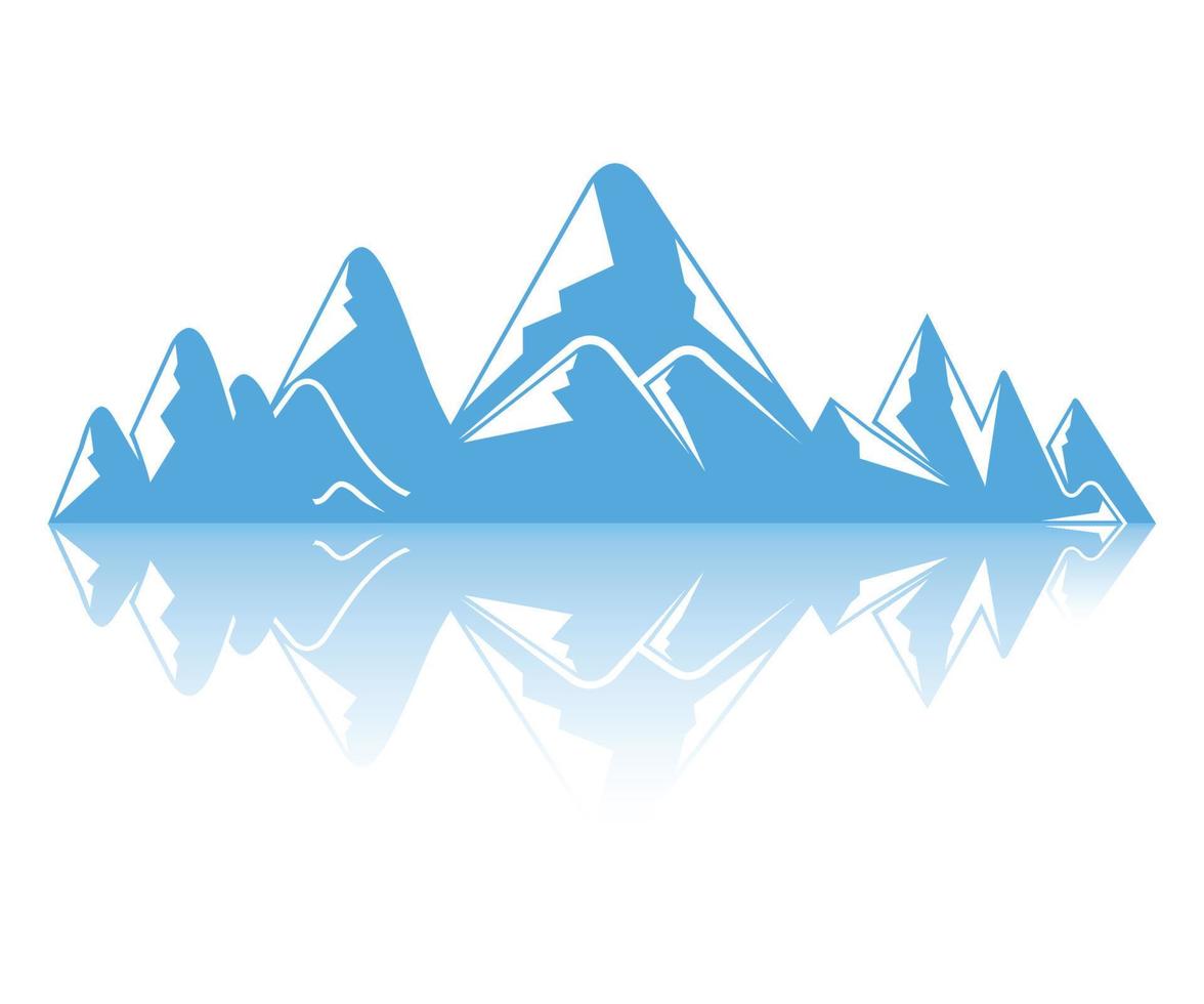 iceberg with shadow illustration vector