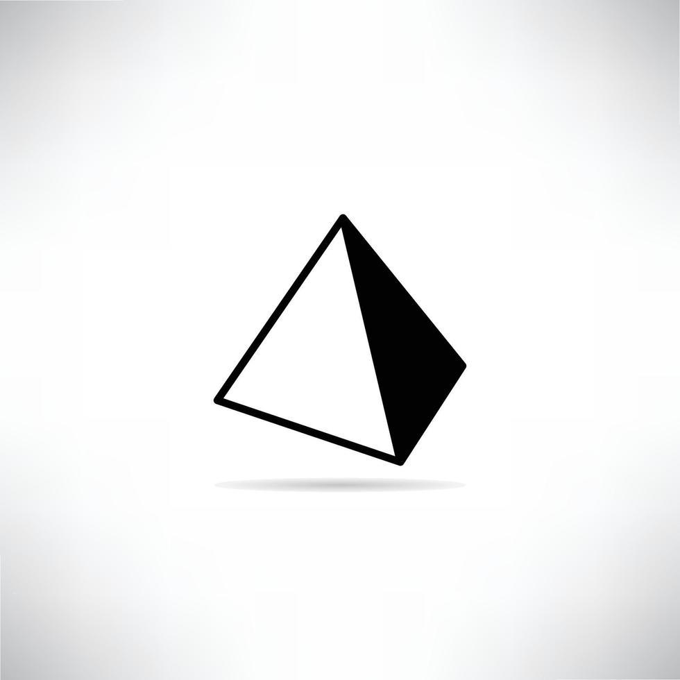 ilustración del icono de pirámide vector