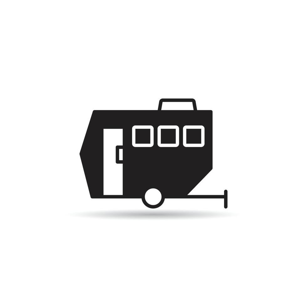 camping trailer icon illustration vector