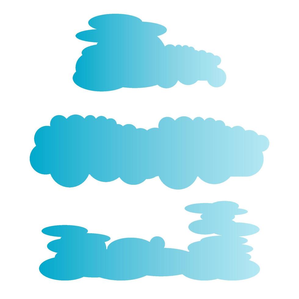 ilustración de paisaje de nube azul vector
