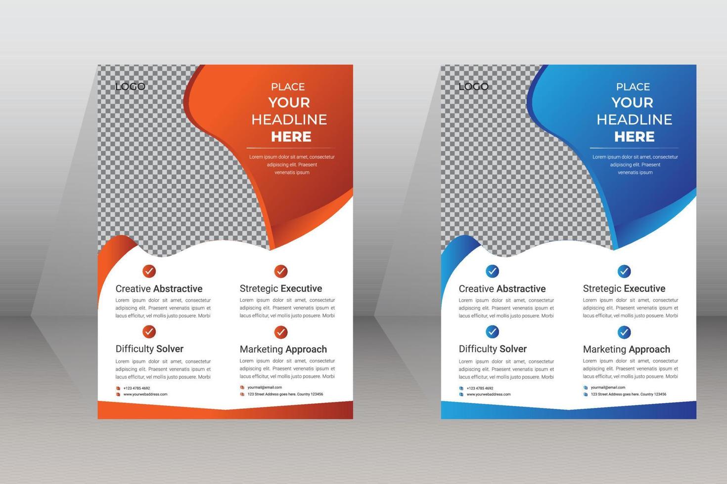 Agency Flyer  Design For Marketing Template vector