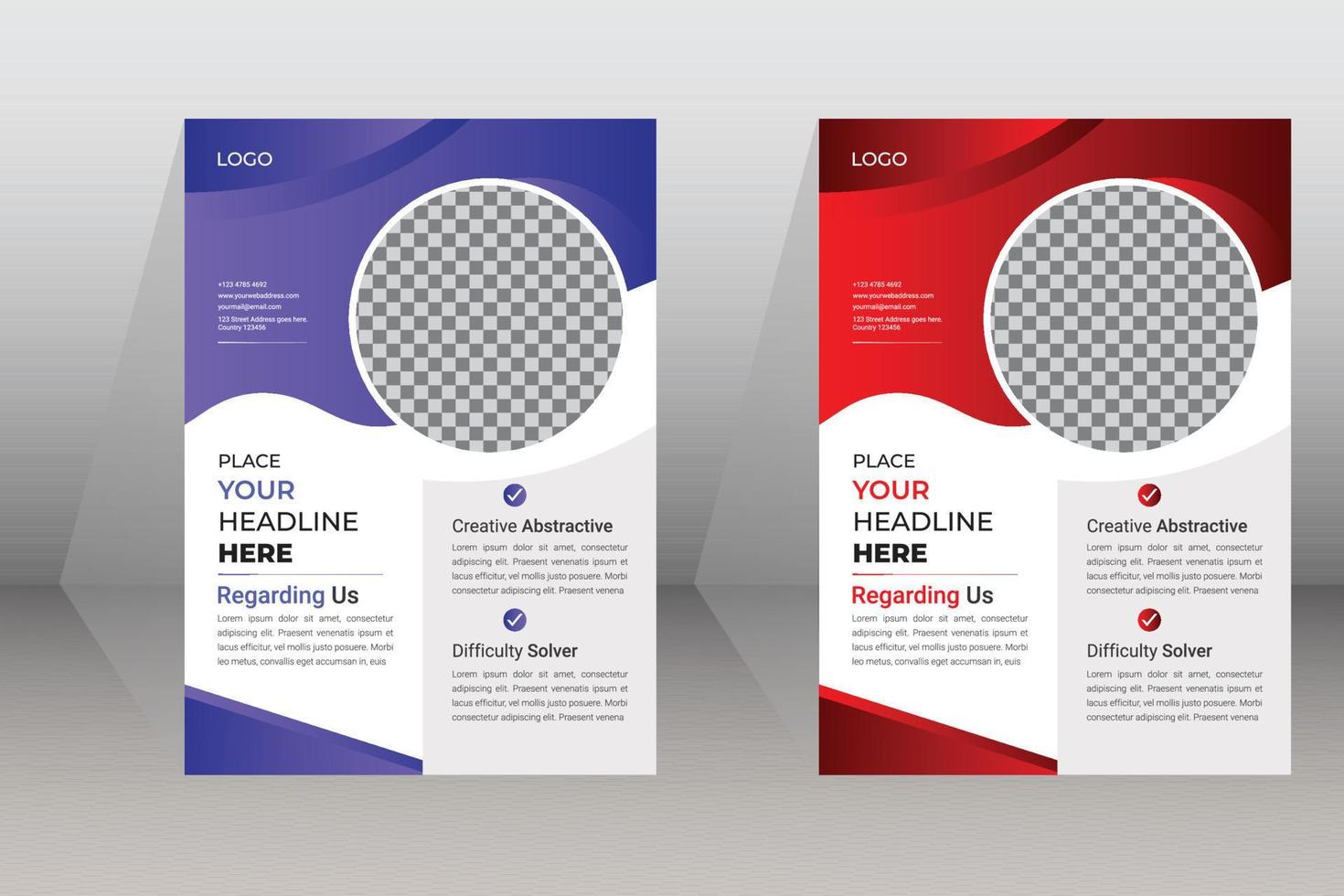 Business Flyer Design Template And Brochure Cover Page With  Business Magazine  And Creative Corporate Flyer Design Template vector