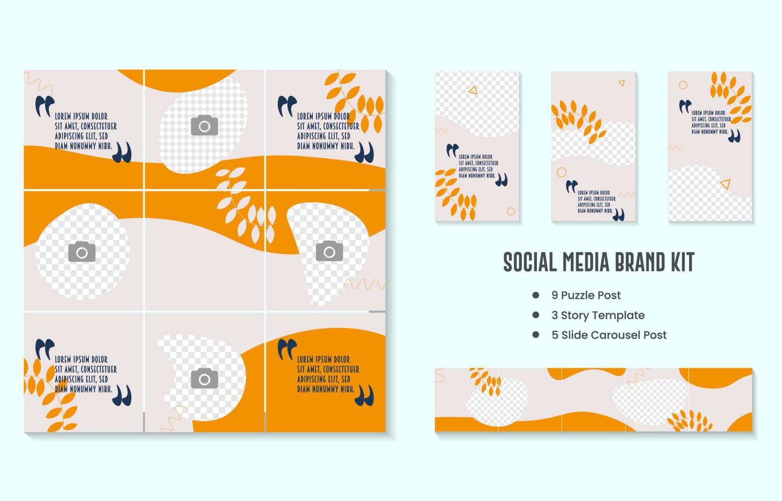 Brand Kit on Social Media vector