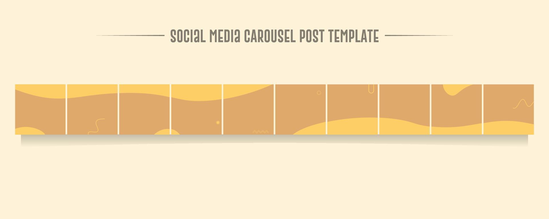 Carousel Post Template on Social Media vector