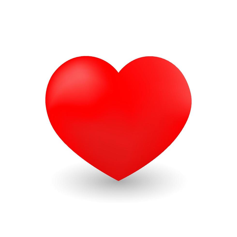 Realistic Heart on a White Background vector