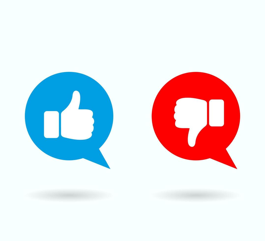 Like and Dislike Icons vector