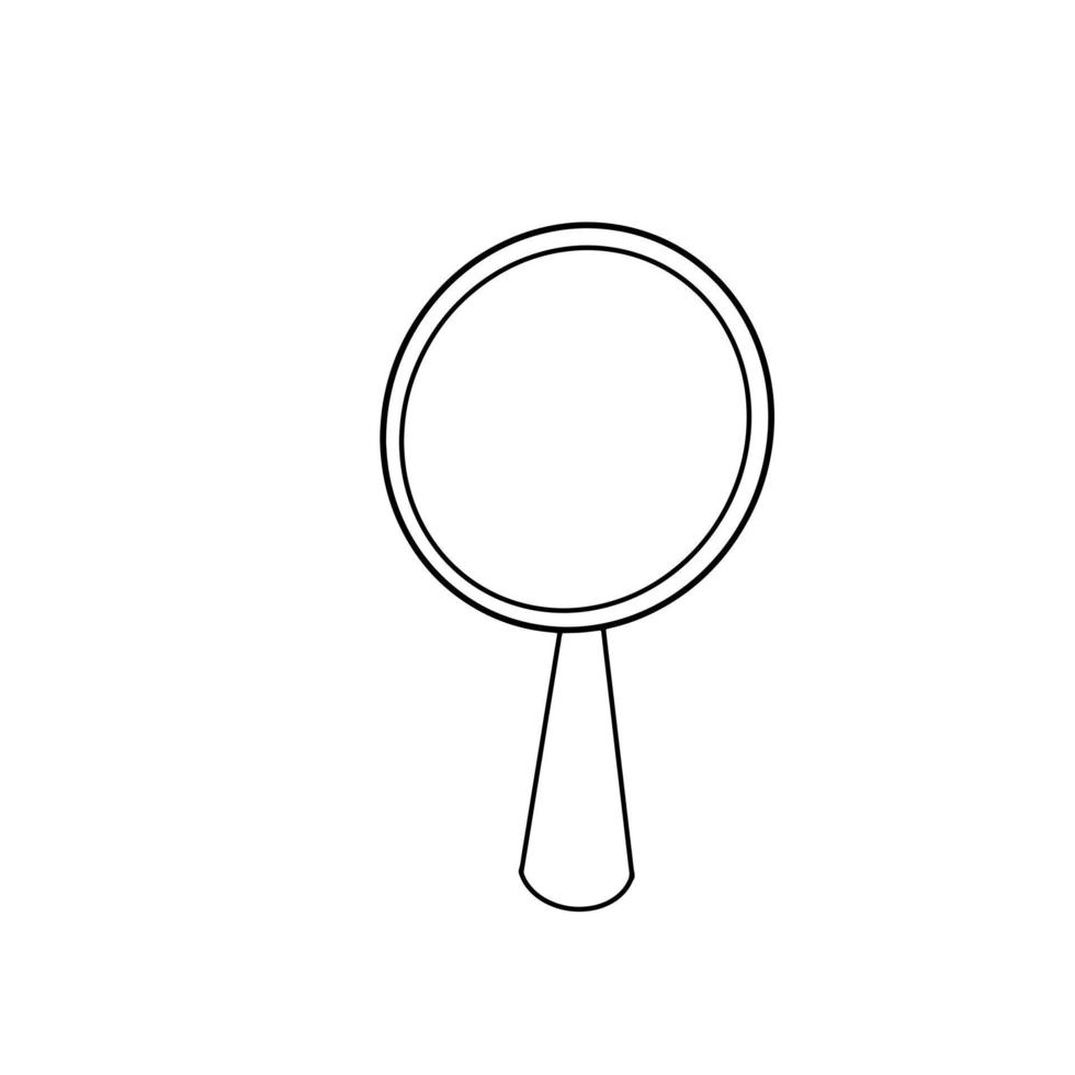 magnifying glass Physics Hand drawn organic line Doodle vector