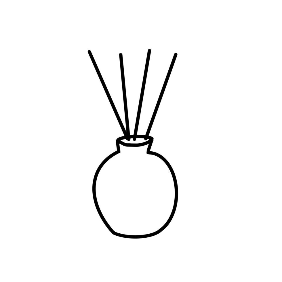 Incense Health Spa when Relax Hand drawn organic line Doodle vector