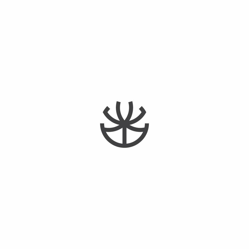 Plantilla de diseño de icono de logotipo de araña, simple, monocromo, vector plano de línea