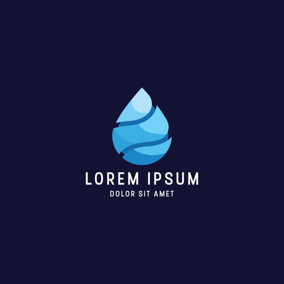 Impresionante plantilla de diseño de icono de logotipo de gota de agua colorida vector