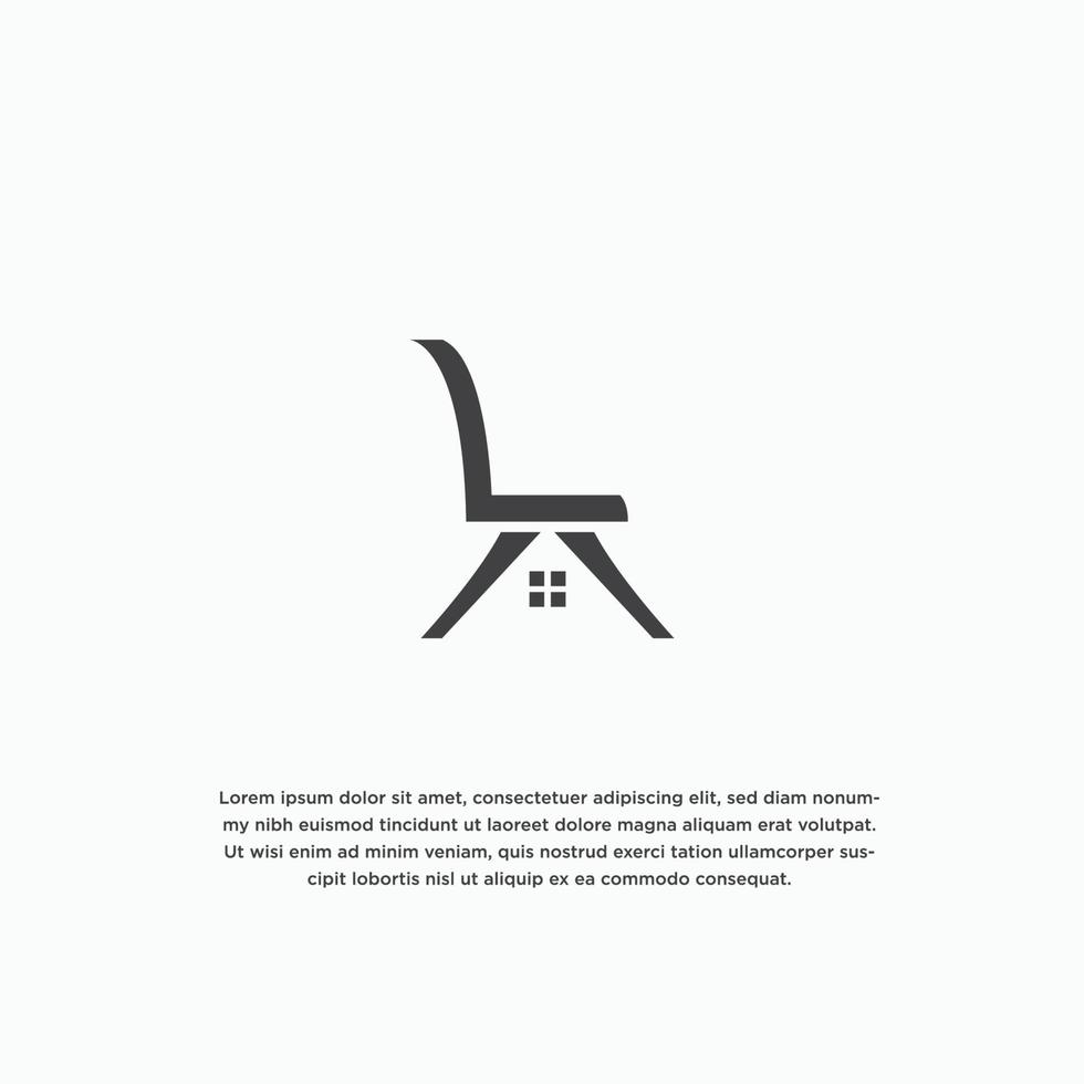 Home furniture logo design template vector illustration