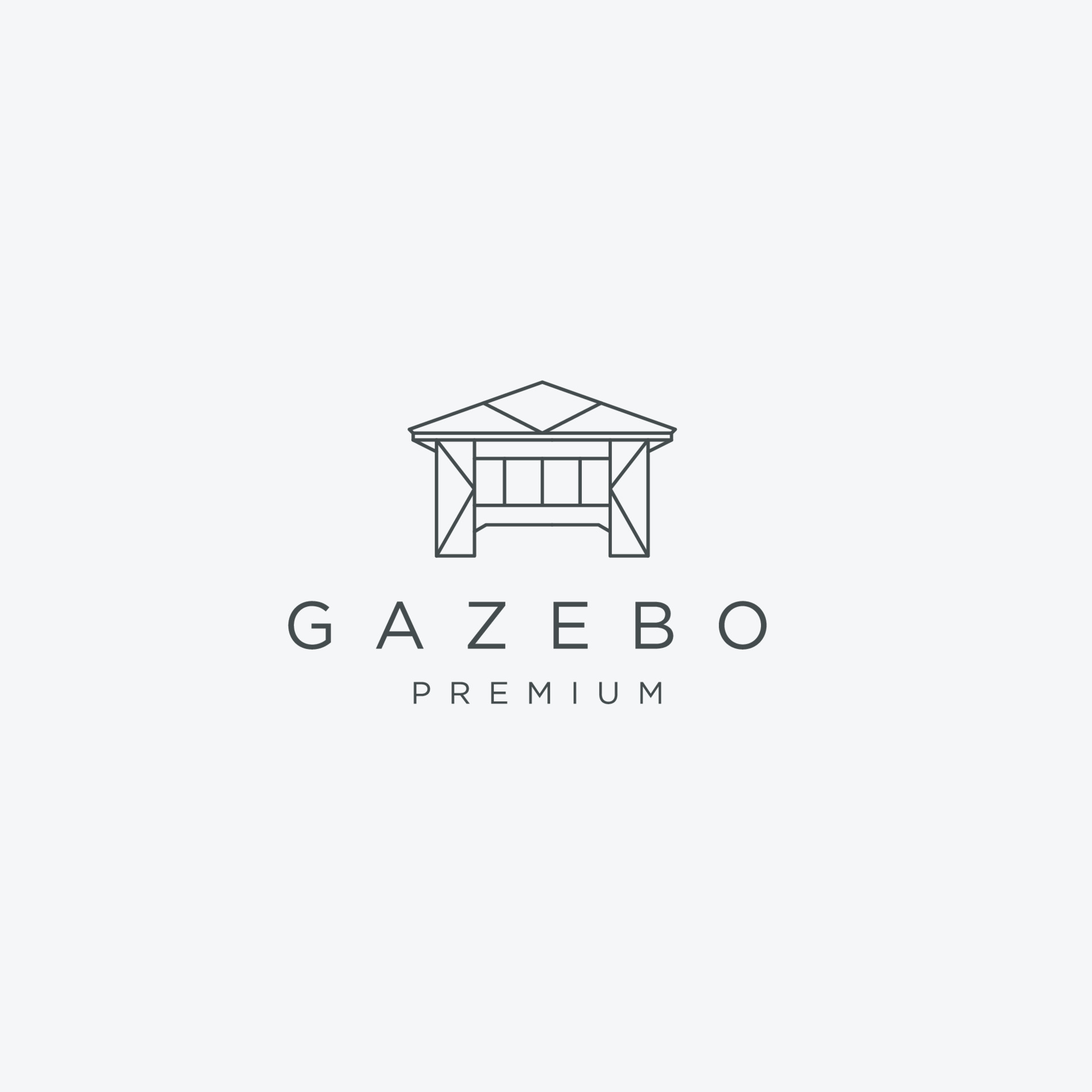 Gazebo house logo icon design template minimalist modern vector 7422420 ...