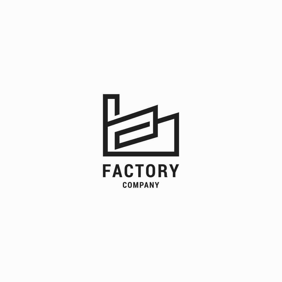 Factory Logo Icon Design Template flat Vector