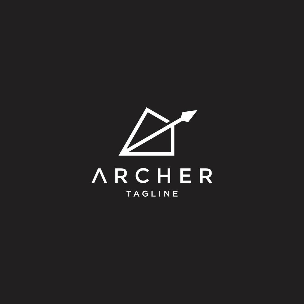 Archer logo design template vector illustration