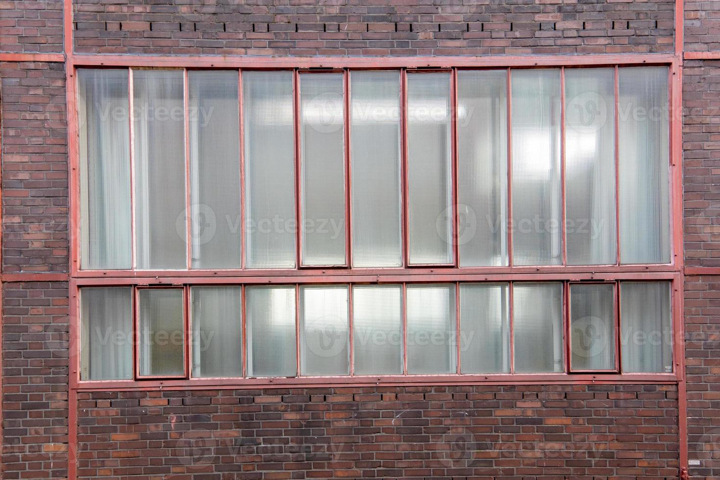 Part of an old industrial building, windows photo