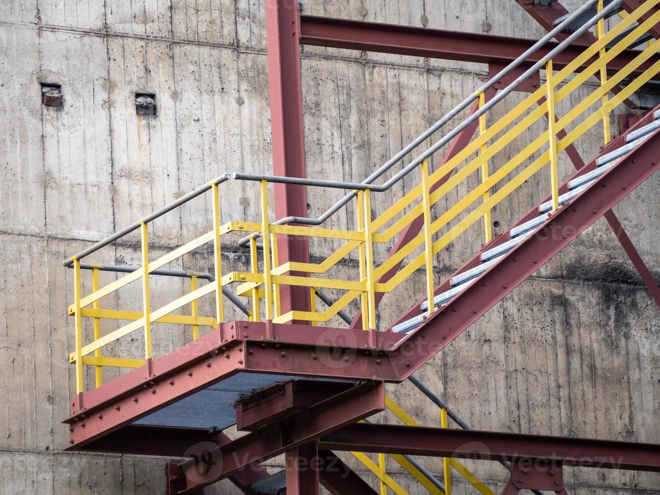 Part of an old industrial building,stairs photo
