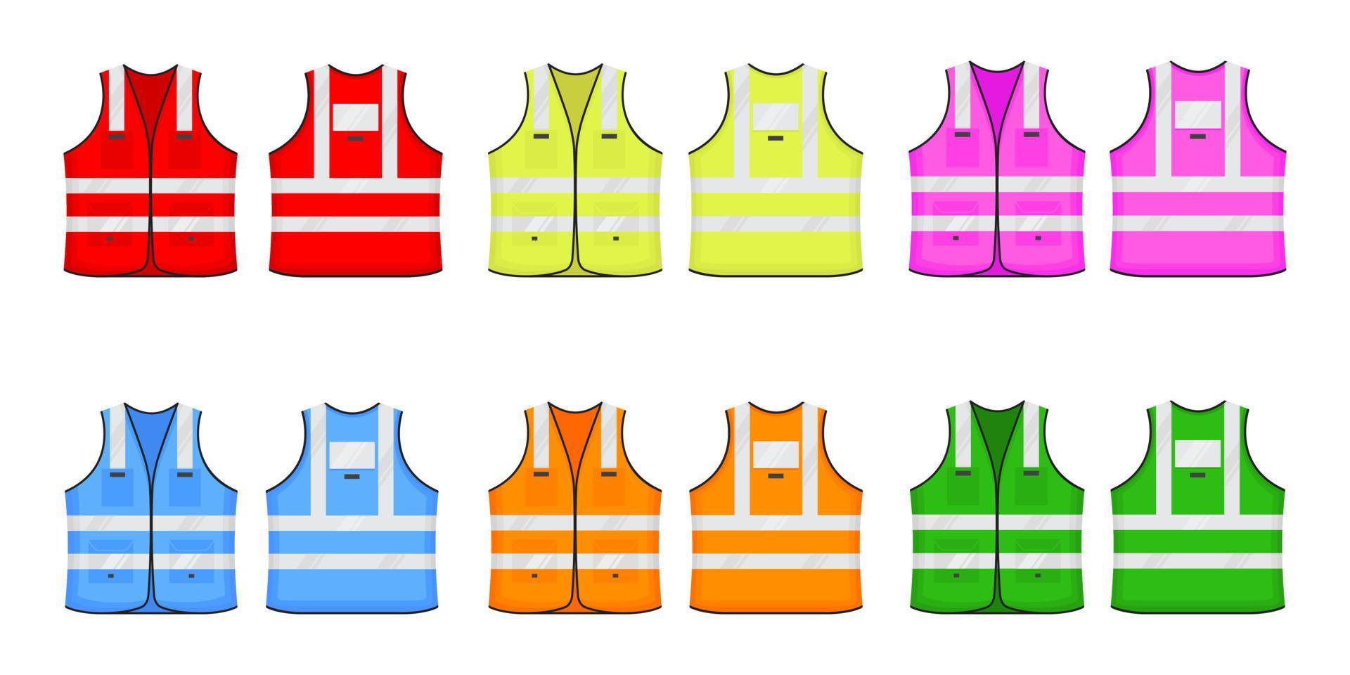 Safety reflective vest icon sign flat style design vector illustration.