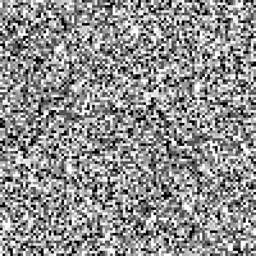 TV screen noise pixel glitch texture background vector illustration.