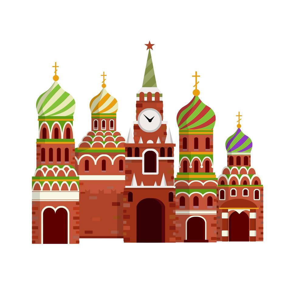 Orthodox Church. Eastern religious temple with bell tower. vector