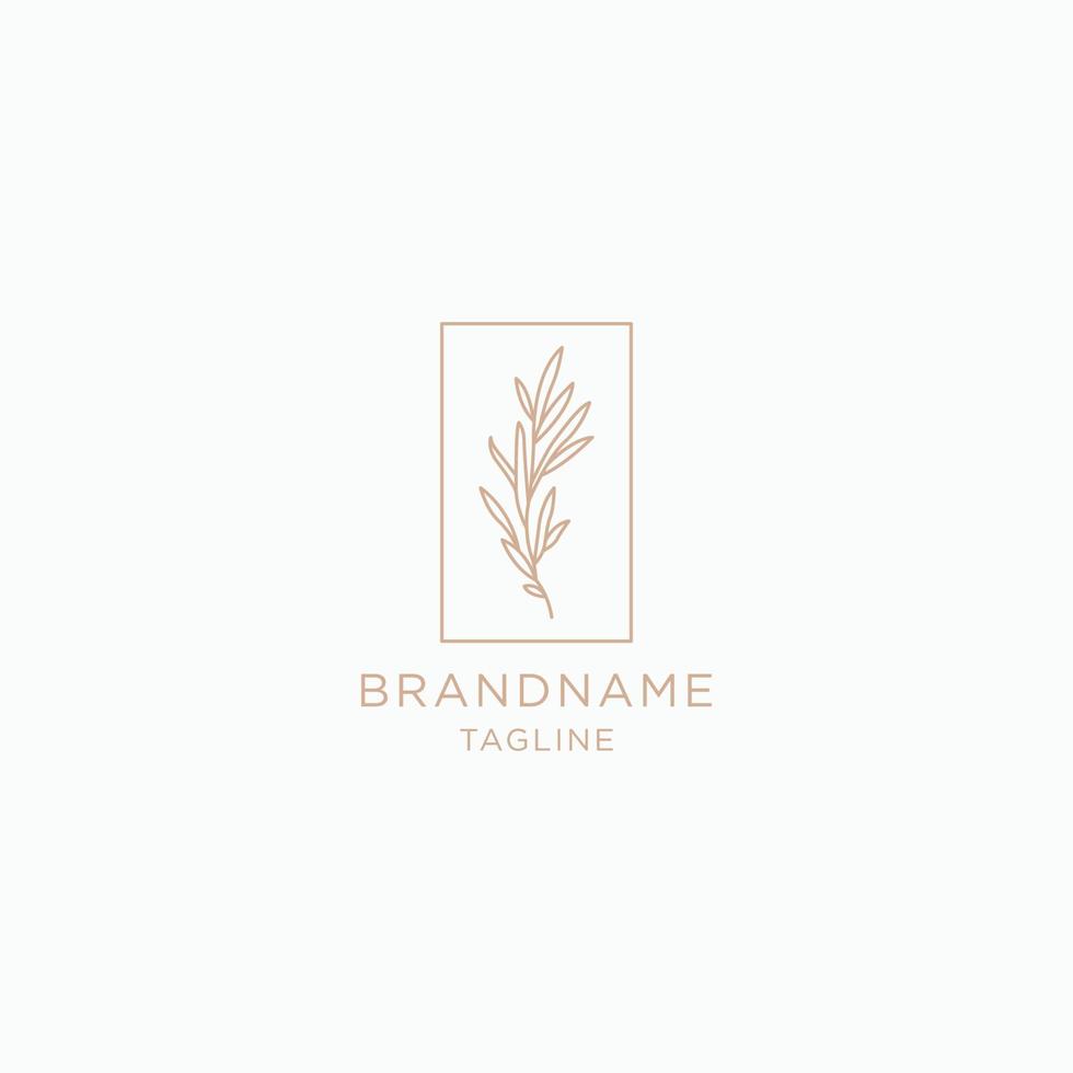 Floral Flower Logo Design Concept. Elegant and Minimal. vector